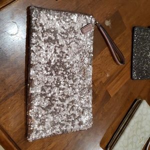 Rose Gold Coach large clutch